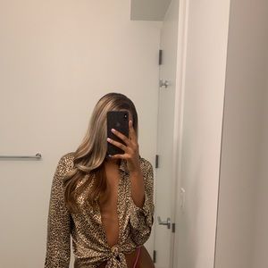 Zara Print Silk Shirt